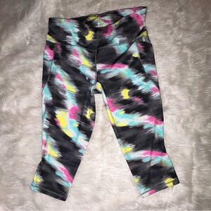Ideology 2X Vibrant Colorful Patterned Capri Leggings